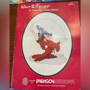 Vintage Walt Disney Counted Cross Stitch Book 12 Designs